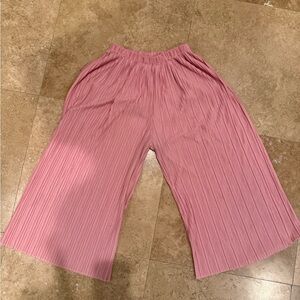 Zara Kids Pink Pleated Culottes size 13-14